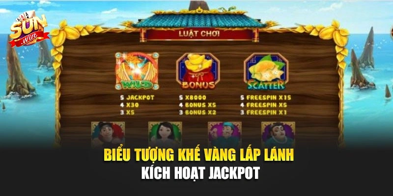 Biểu tượng khế vàng lấp lánh kích hoạt jackpot