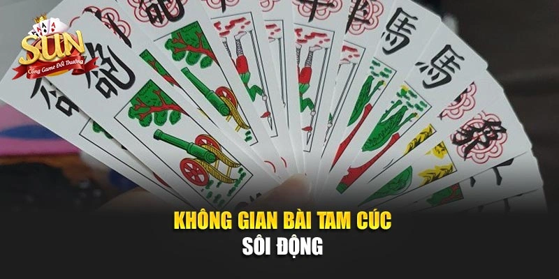Không gian bài tam cúc sôi động